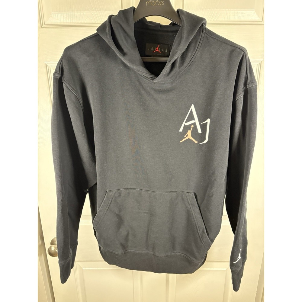 Nike Air Jordan Sport DNA Graphic Print Hoodie Sweatshirt Black Men's Size XXL